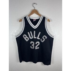 Vintage Empire Sporting Goods Bulls #32 Basketball Jersey USA Made XL